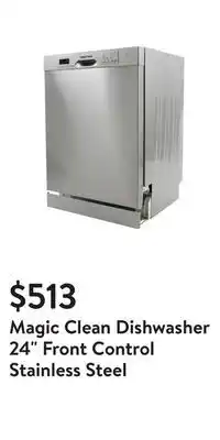 Walmart Magic clean dishwasher 24 front control stainless steel offer