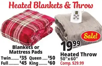 Ocean State Job Lot Heated blankets & throw offer