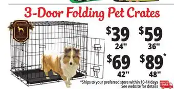 Ocean State Job Lot 3-door folding pet crates offer