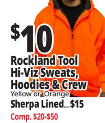 Ocean State Job Lot Rockland tool hi-viz sweats, hoodies & crew offer