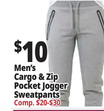 Ocean State Job Lot Men's cargo & zip pocket jogger sweatpants offer