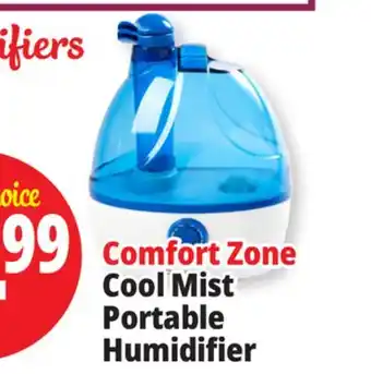 Ocean State Job Lot Comfort zone ultrasonic humidifier with dual nozzles, 2.3 l offer