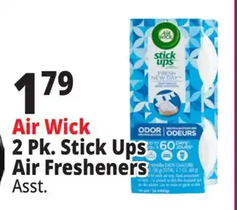 Ocean State Job Lot Air wick fresh new day crisp breeze stick ups, 2 count offer
