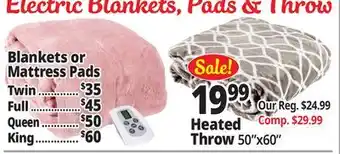 Ocean State Job Lot Heated blankets offer