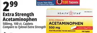 Ocean State Job Lot Health star 500 mg acetaminophen pain reliever, 100 caplets offer