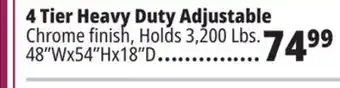 Ocean State Job Lot 4 tier heavy duty adjustable offer