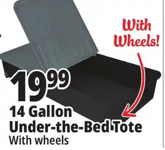 Ocean State Job Lot Under the bed tote, 14 gal offer