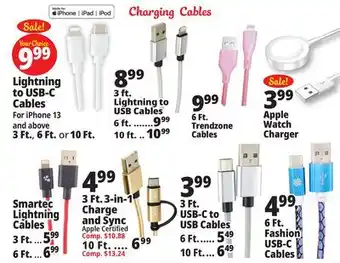 Ocean State Job Lot Charging cables offer