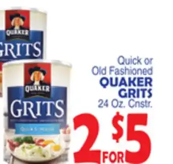 Bravo Supermarkets Quaker grits offer