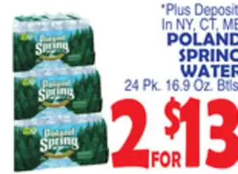 Bravo Supermarkets Poland spring water offer
