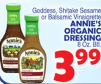 Bravo Supermarkets Annie's organic dressing offer