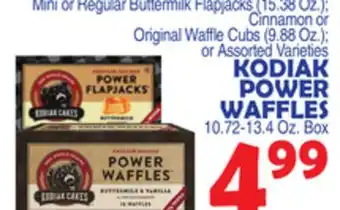 Bravo Supermarkets Kodiak power waffles 10.72-13.4 oz. box offer