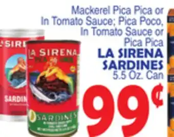 Bravo Supermarkets La sirena sardines offer