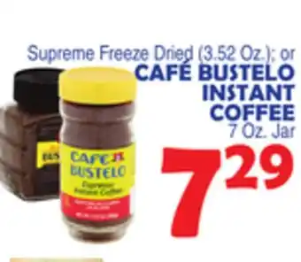 Bravo Supermarkets Café bustelo instant coffee 7 oz. jar offer