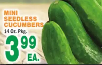 Bravo Supermarkets Mini seedless cucumbers offer
