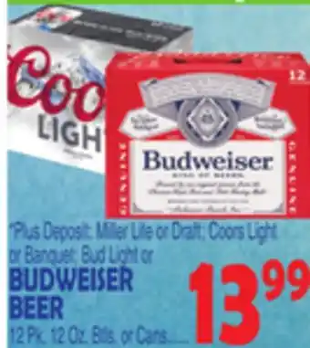 Bravo Supermarkets Budweiser beer offer