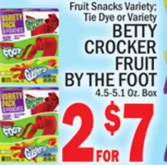 C Town Betty crocker fruit by the foot offer