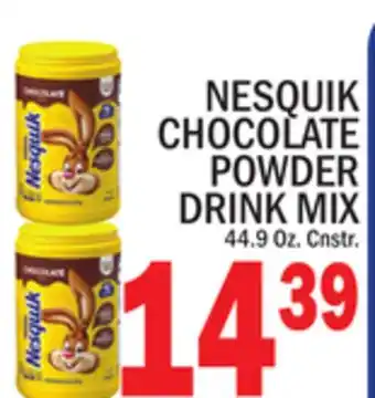C Town Nesquik chocolate powder drink mix offer