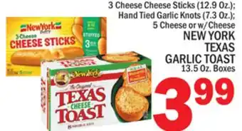 C Town New york texas garlic toast 13.5 oz. boxes offer