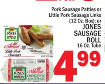 C Town Jones sausage roll 16 oz. tube offer