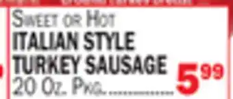 C Town Italian style turkey sausage offer