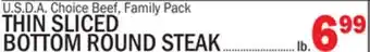 C Town Thin sliced bottom round steak offer