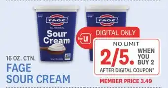 Kings Food Markets Fage sour cream offer