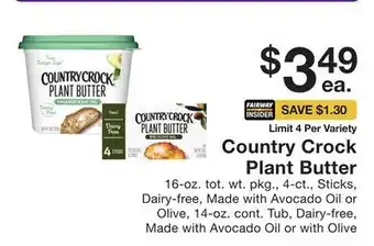 Fairway Store Market Country crock plant butter offer