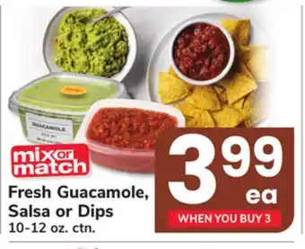 ACME Fresh guacamole, salsa or dips offer