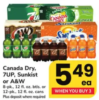 ACME Canada dry, 7up, sunkist or a&w offer