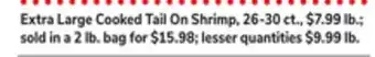 ACME Extra large cooked tail on shrimp offer