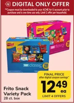 ACME Frito snack variety pack offer