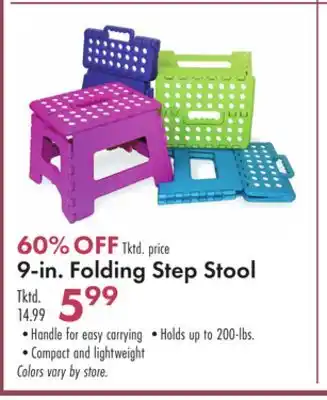 Boscov's 9-in. folding step stool offer