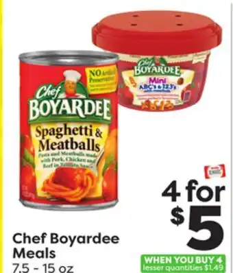 Weis Markets Chef boyardee meals offer