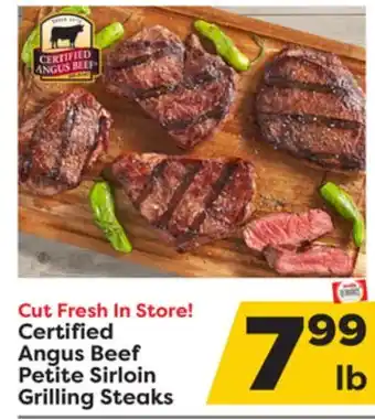 Weis Markets Certified angus beef petite sirloin grilling steaks offer