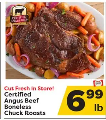 Weis Markets Certified angus beef boneless chuck roasts offer