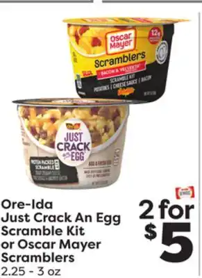 Weis Markets Ore-ida just crack an egg scramble kit or oscar mayer scramblers offer