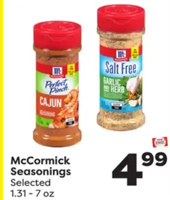 Weis Markets Mccormick seasonings offer