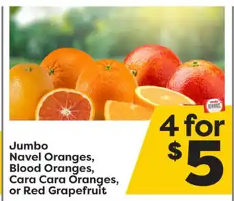 Weis Markets Jumbo navel oranges, blood oranges, cara cara oranges, or red grapefruit offer