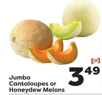 Weis Markets Jumbo cantaloupes or honeydew melons offer