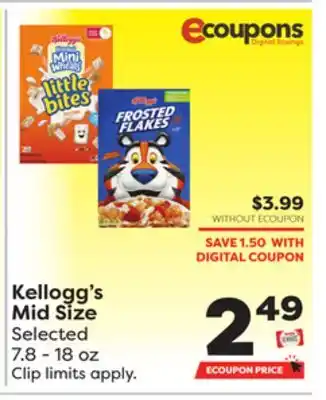 Weis Markets Kellogg's mid size offer
