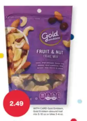 CVS Gold emblem, gold emblem abound trail mix 5-10 oz or bites 3-4 oz offer