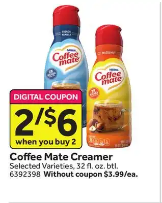 Stop&Shop Coffee mate creamer offer