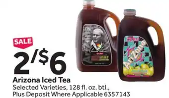 Stop&Shop Arizona iced tea offer