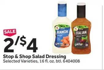 Stop&Shop Stop & shop salad dressing offer