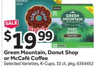 Stop&Shop Green mountain, donut shop or mccafé coffee offer
