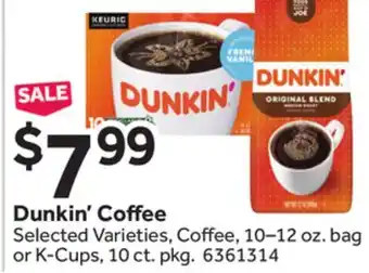 Stop&Shop Dunkin' coffee offer