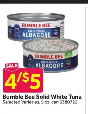 Stop&Shop Bumble bee solid white tuna offer