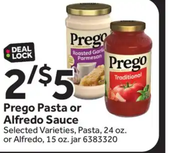 Stop&Shop Prego pasta or alfredo sauce offer