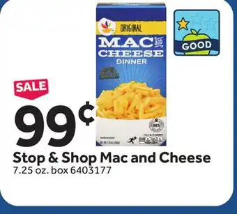 Stop&Shop Stop & shop mac and cheese offer
